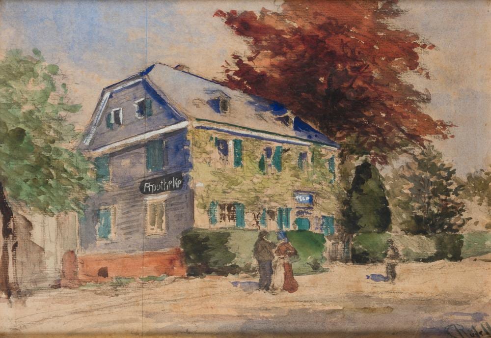 Carl Rüdell comparable auction result: carl r dell apotheke in waldbr l