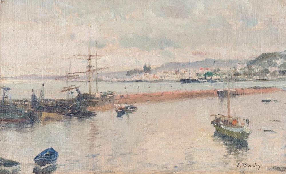 EUGÈNE BOUDIN (ZUGESCHRIEBEN) | HAVENANSICHT sold by Hargesheimer Kunstauktionen Düsseldorf, lot 2259 — auction record photograph