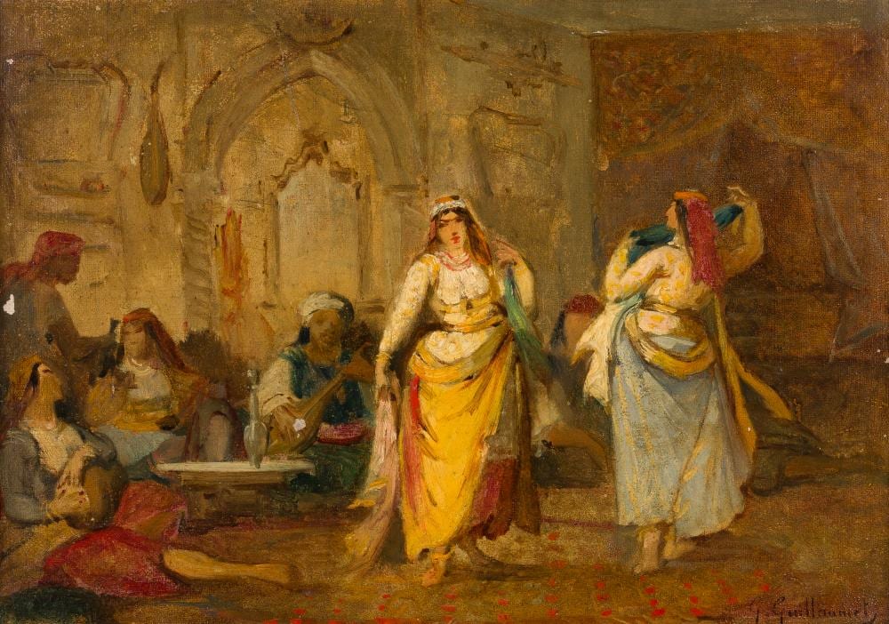 Gustave Guillaumet comparable auction result: gustave guillaumet tanz im harem