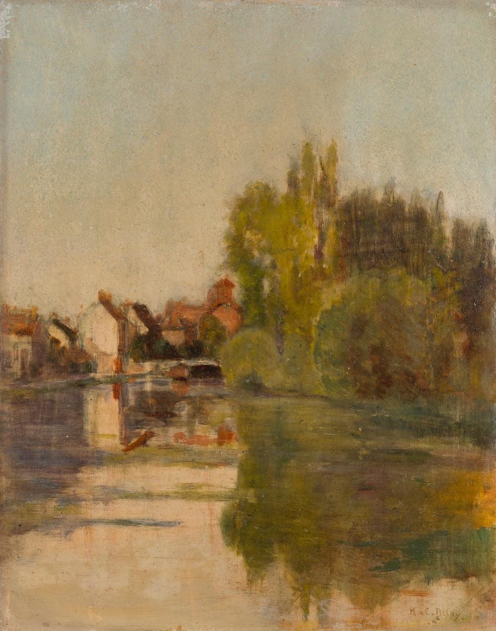 Hippolyte-Camille Delpy comparable auction result: hippolyte camille delpy flusslandschaft