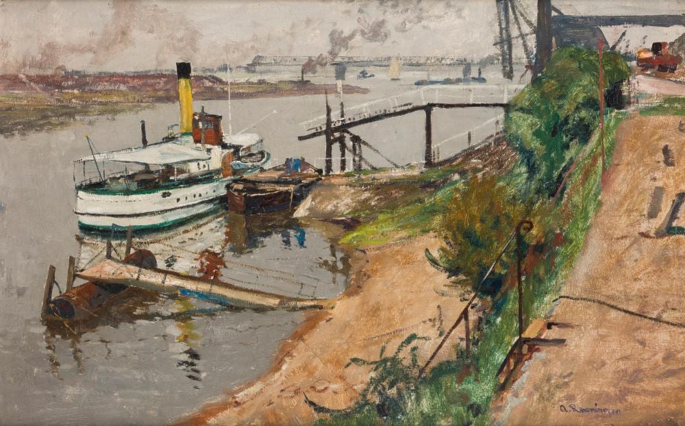 Alfred Rasenberger comparable auction result: alfred rasenberger rheinufer bei d sseldorf