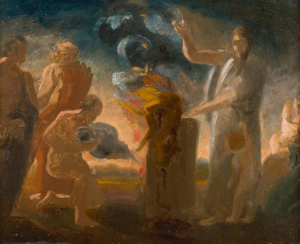 Carl von Marr comparable auction result: carl von marr das heidnische opfer