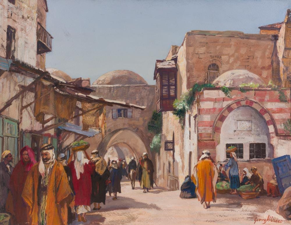 georg macco jerusalem im araberviertel · Hargesheimer Kunstauktionen Düsseldorf · 2025-09-12 Georg Macco comparable auction result: georg macco jerusalem im araberviertel
