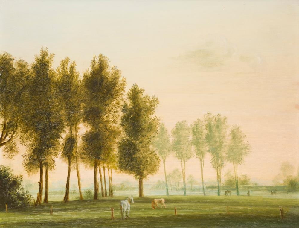 Theo Champion comparable auction result: theo champion landschaft mit pferden