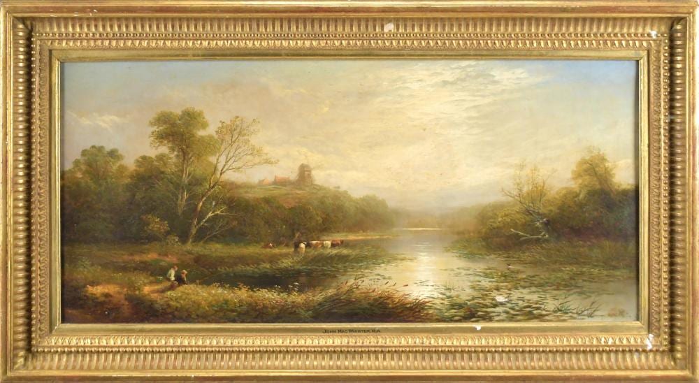 John McWhirter comparable auction result: john a macwhirter oil countryside