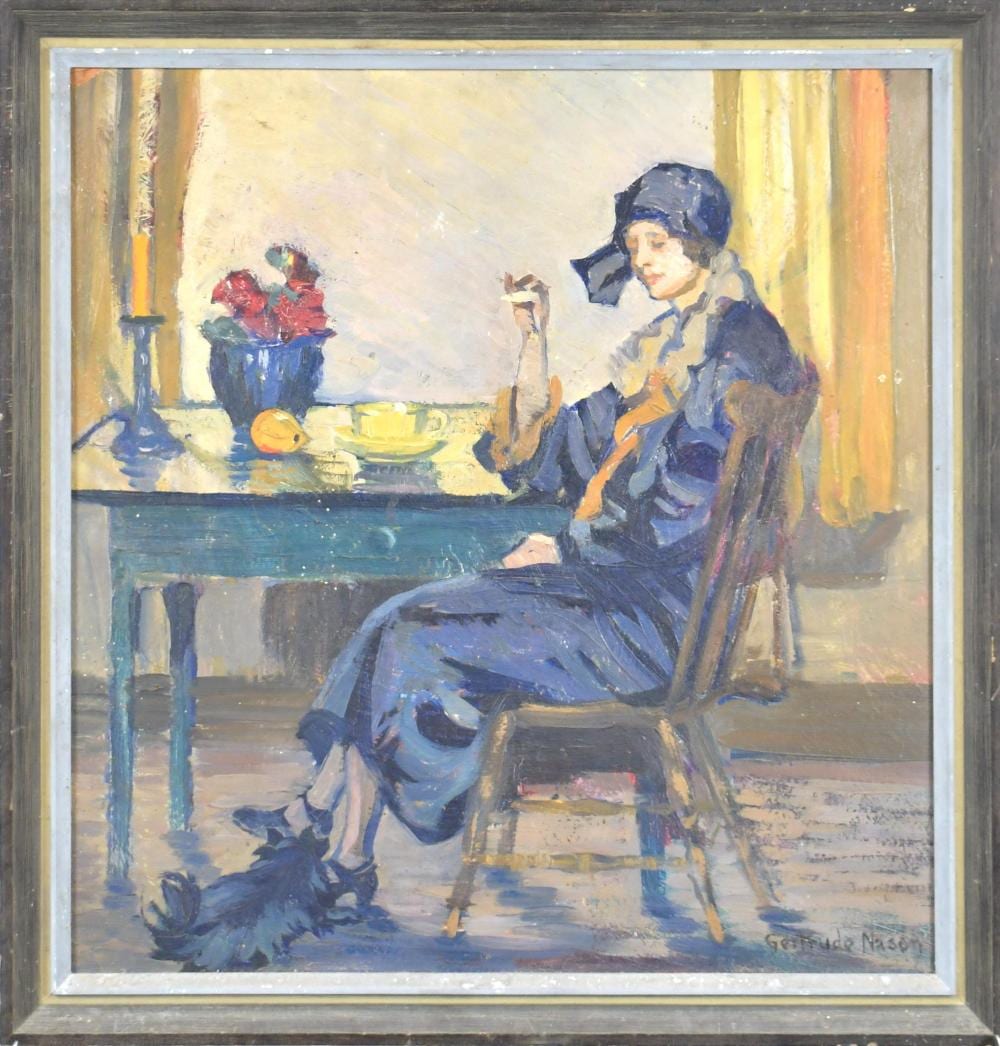 Gertrude Nason comparable auction result: gertrude nason oil portrait of woman