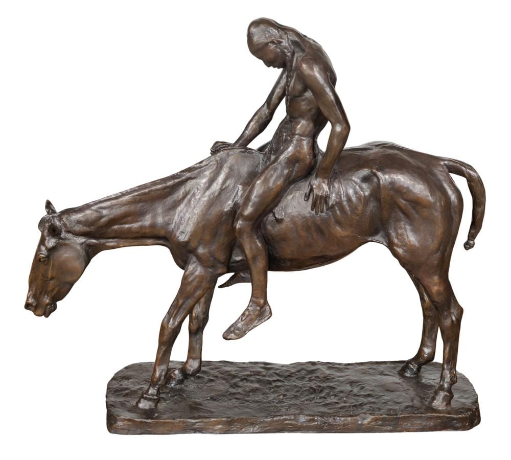 Charles Cary Rumsey comparable auction result: charles cary rumsey american 1879 1922 end of trail bronze sculpture