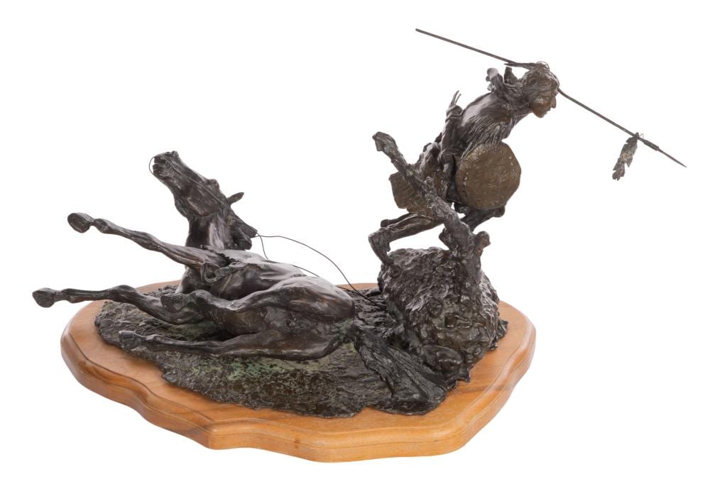 Austin Deuel comparable auction result: austin deuel american 1939 2021 the final charge figural bronze sculpture