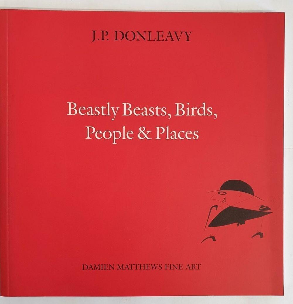 J. P. Donleavy comparable auction result: j p donleavy signed beastly beasts birds people places damien mat