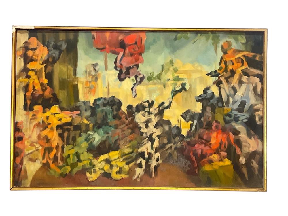 Robert Appel comparable auction result: robert appel the malleable phenomenon mid century oil on canvas