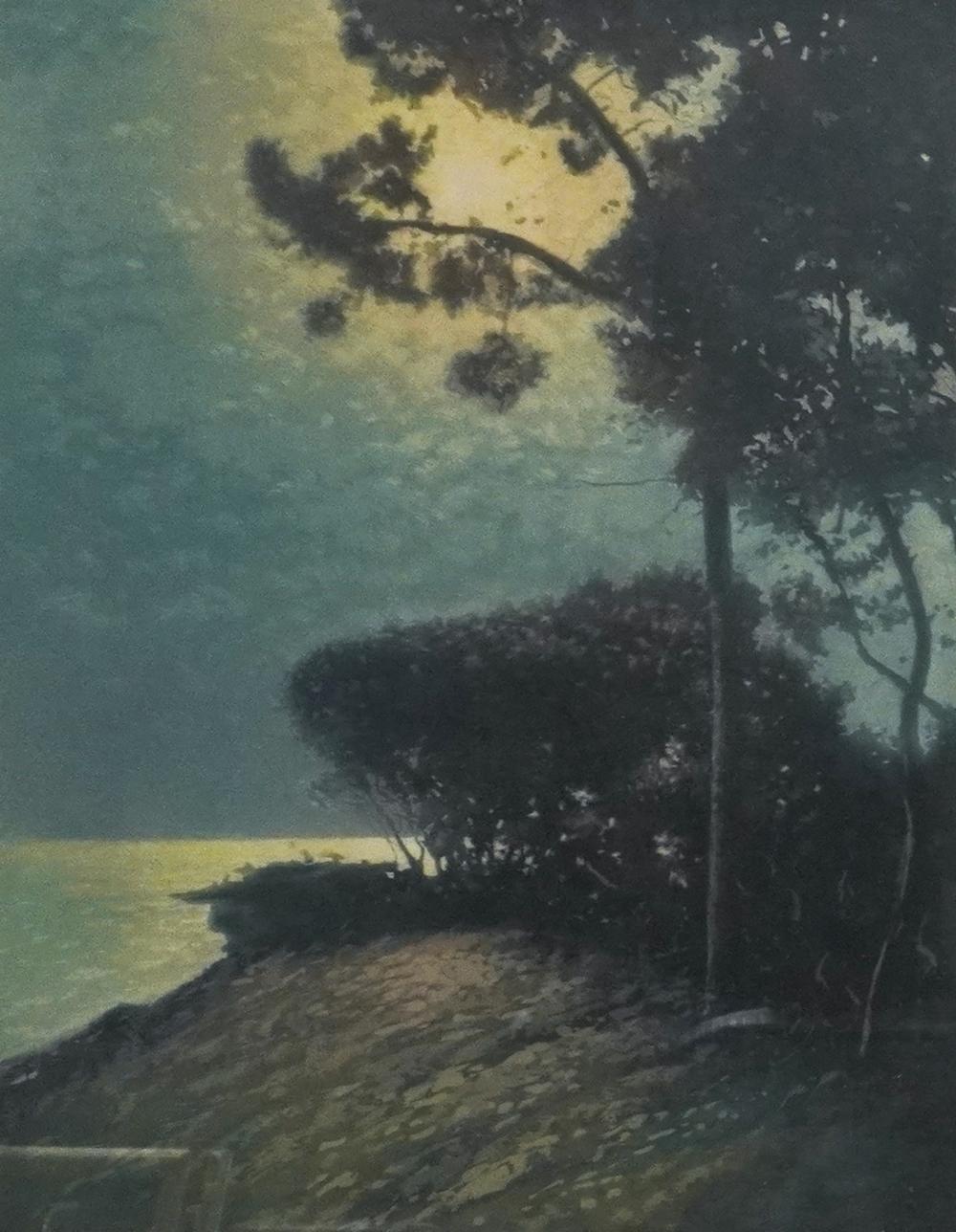 Arsène Chabanian comparable auction result: ars ne chabanian french 1864 1949 shoreline by moonlight etching signed l r frame 33 1 2 x 27 1 2 in 85 1 x 69 9 cm
