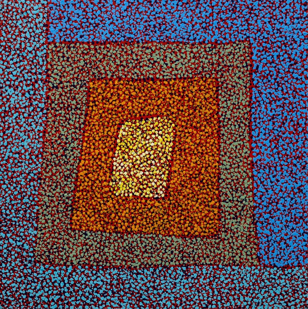 Marie Rennie comparable auction result: marie rennie bush seeds acrylic on canvas 61cm x 60cm