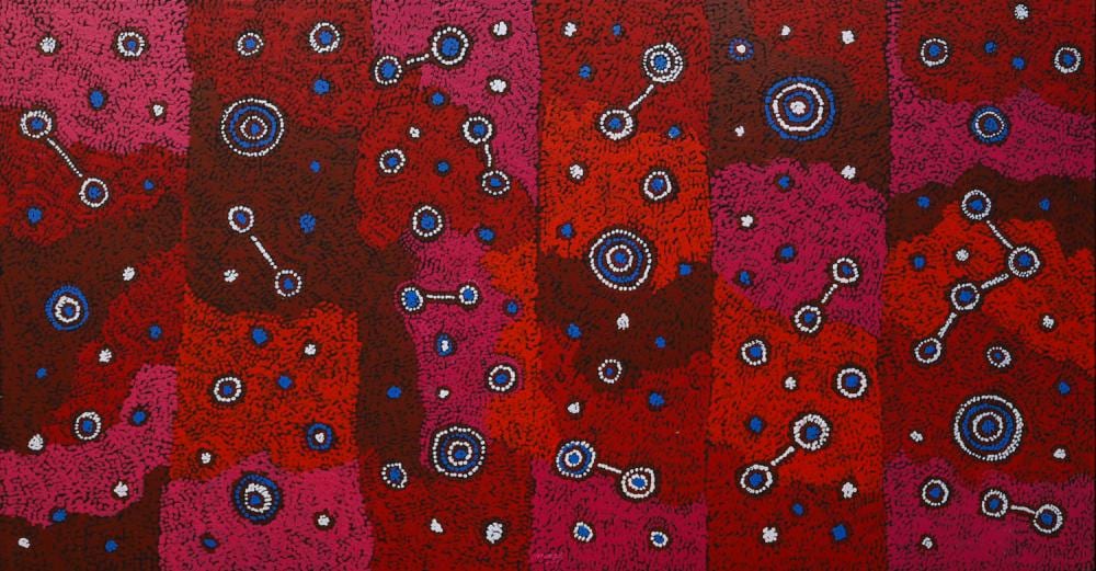 Venita Woods comparable auction result: venita woods my grandmothers country acrylic on linen 109cm x 208cm