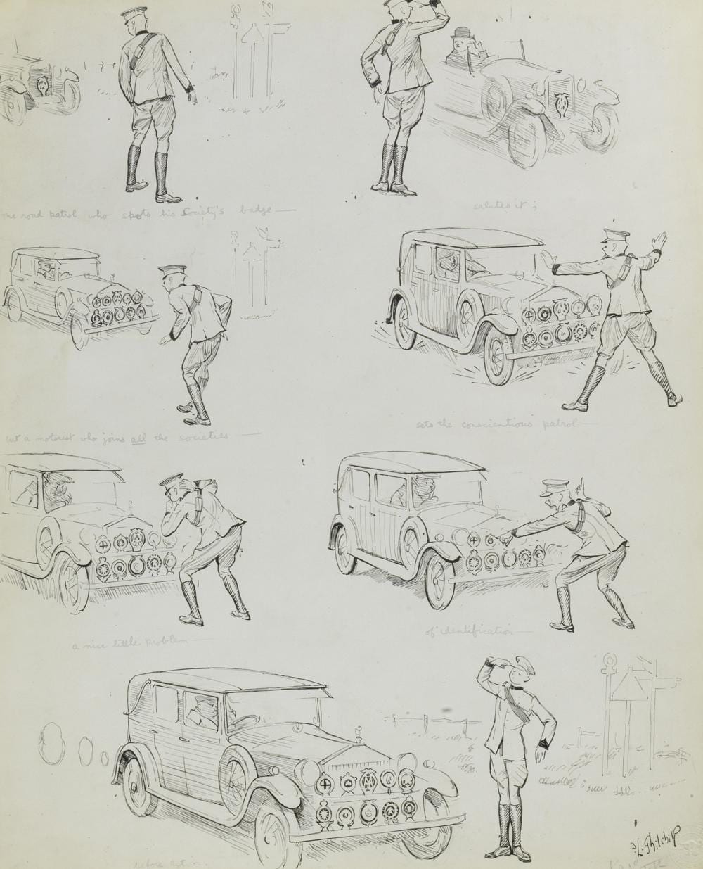 David Louis Ghilchick comparable auction result: david louis ghilchick 1892 1972 saluting the badge