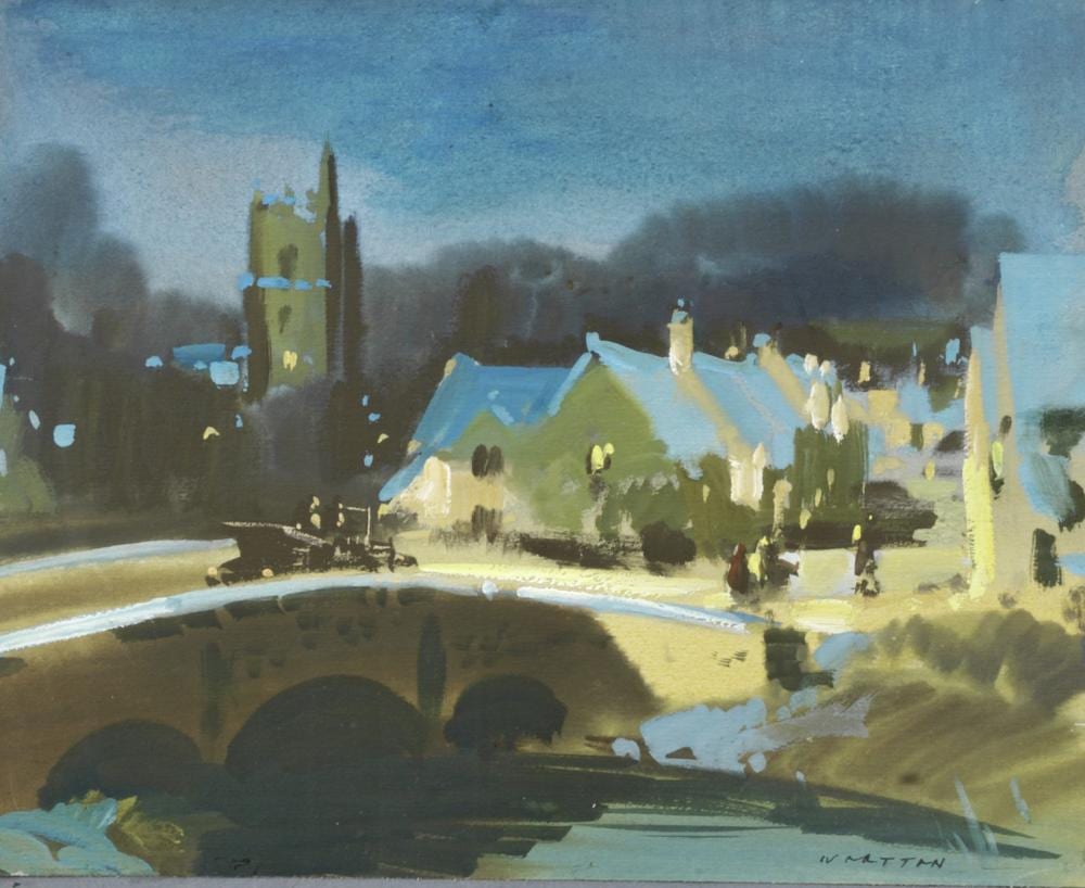 Frank Wootton comparable auction result: frank wootton 1911 1988 the bridge over the river bybrook castle combe