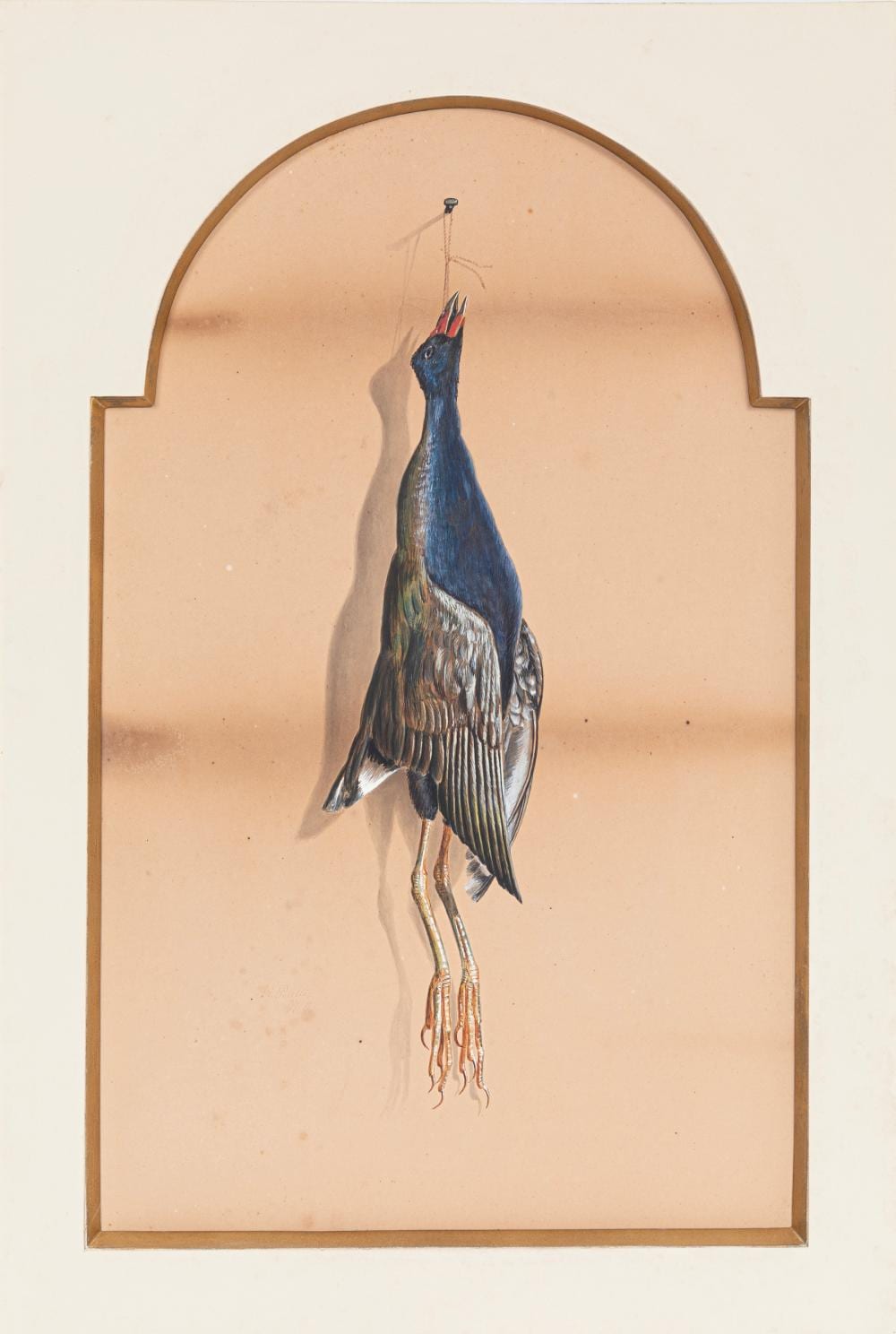 Achille Perelli comparable auction result: achille perelli italian louisiana 1822 1891 nature morte gallinule watercolor on paper