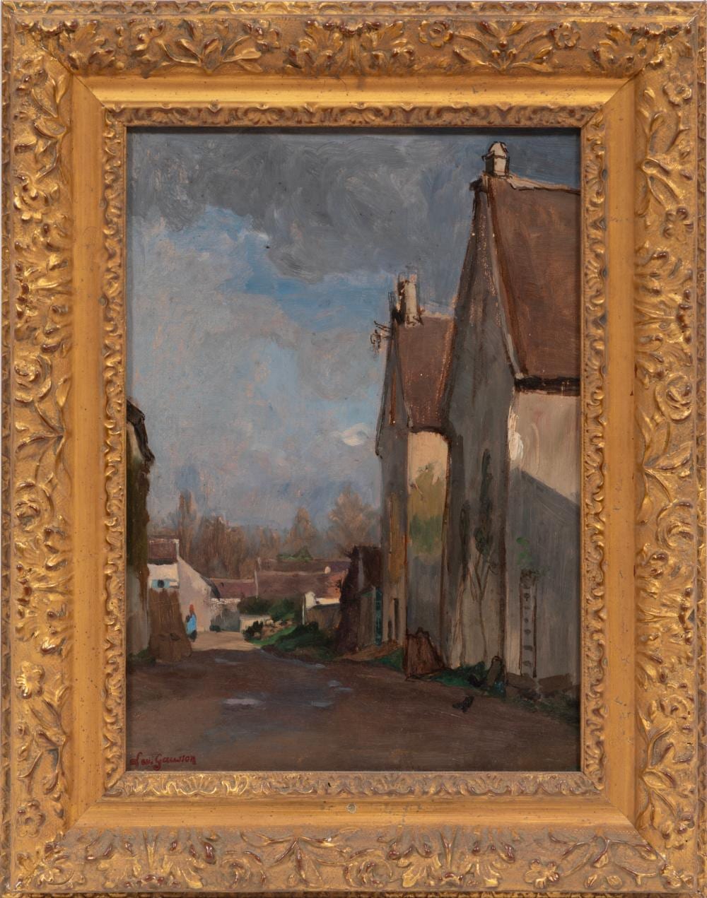l o gausson french 1860 1944 rue du village oil on canvas · Neal Auction Company · 2025-09-12 Leo Gausson comparable auction result: l o gausson french 1860 1944 rue du village oil on canvas