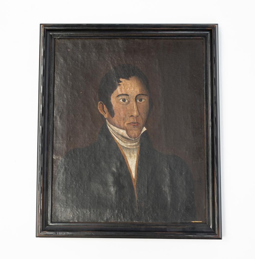 Arthur Armstrong comparable auction result: arthur armstrong lancaster pennsylvania 1798 1851 folk art oil on canvas portrait of a gentleman dated 1832