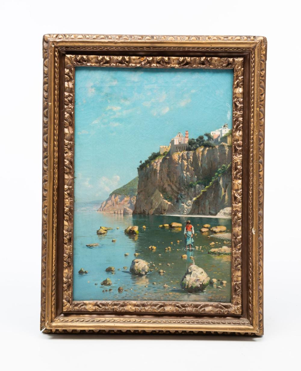 Eduardo Monteforte comparable auction result: eduardo monteforte italian 1849 1933 oil on canvas of a coastal scene with cliffs