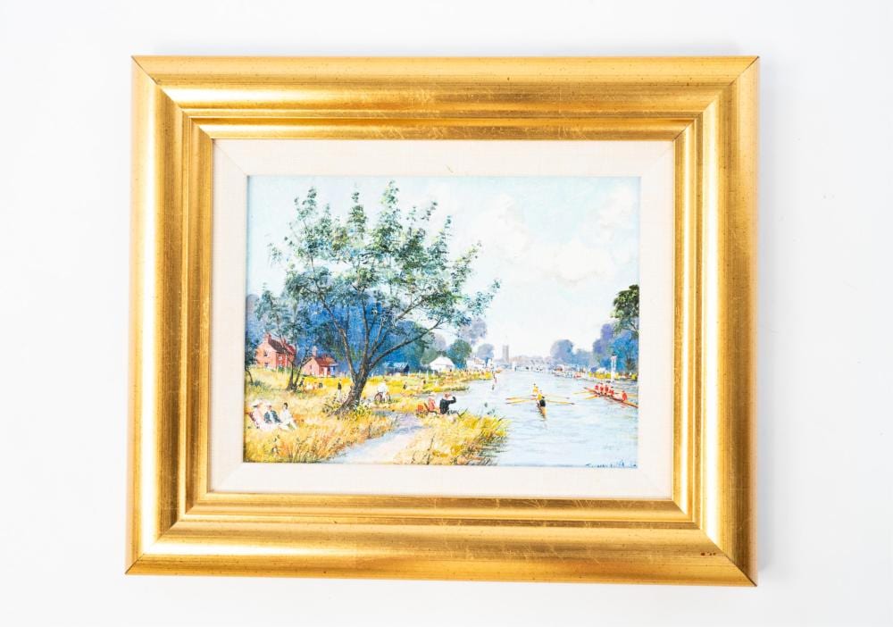 Jeremy King comparable auction result: jeremy king english 1933 2020 henley royal oil on board