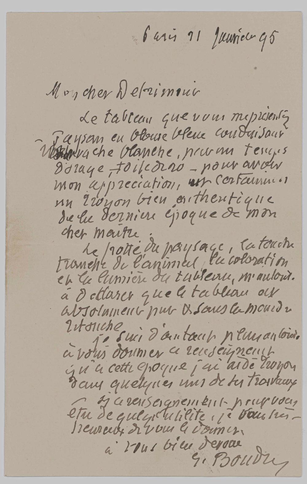 EUGENE LOUIS BOUDIN sold by Alexander Historical Auctions LLC, lot 254 — auction record photograph