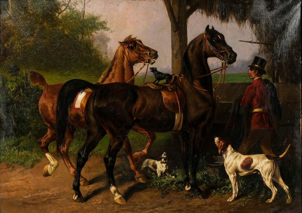 Gustave Colsoulle comparable auction result: gustave colsoulle 1843 1895 a large oil on canvas painting