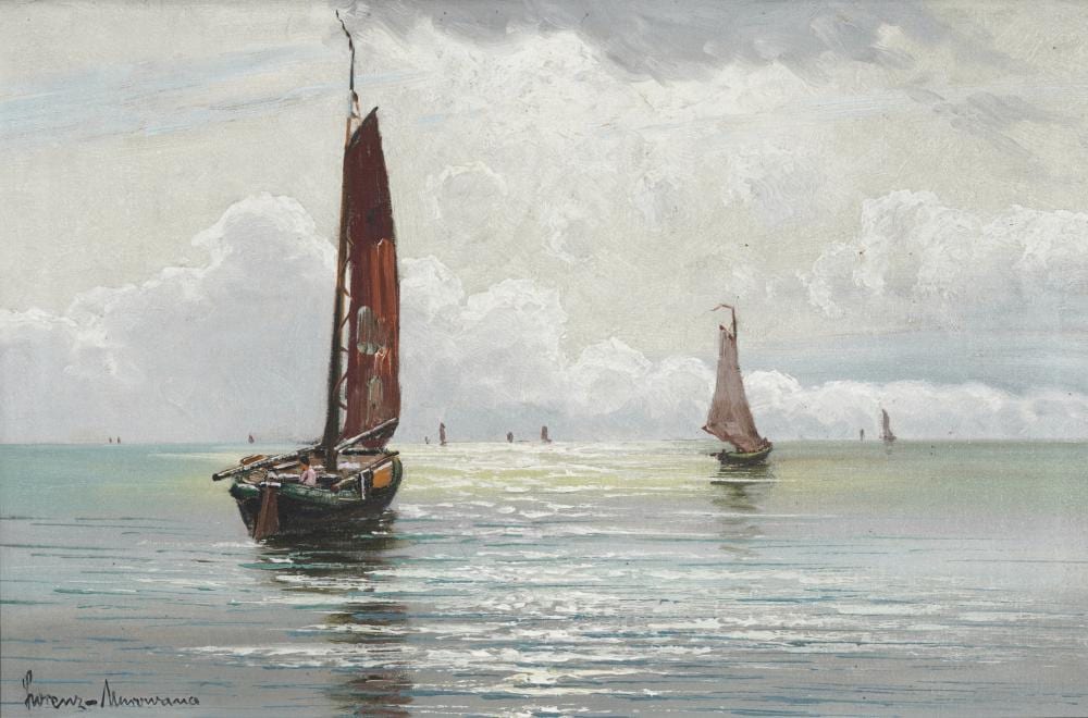 Ernst Lorenz comparable auction result: ernst lorenz murowana 1872 1950 sailboats