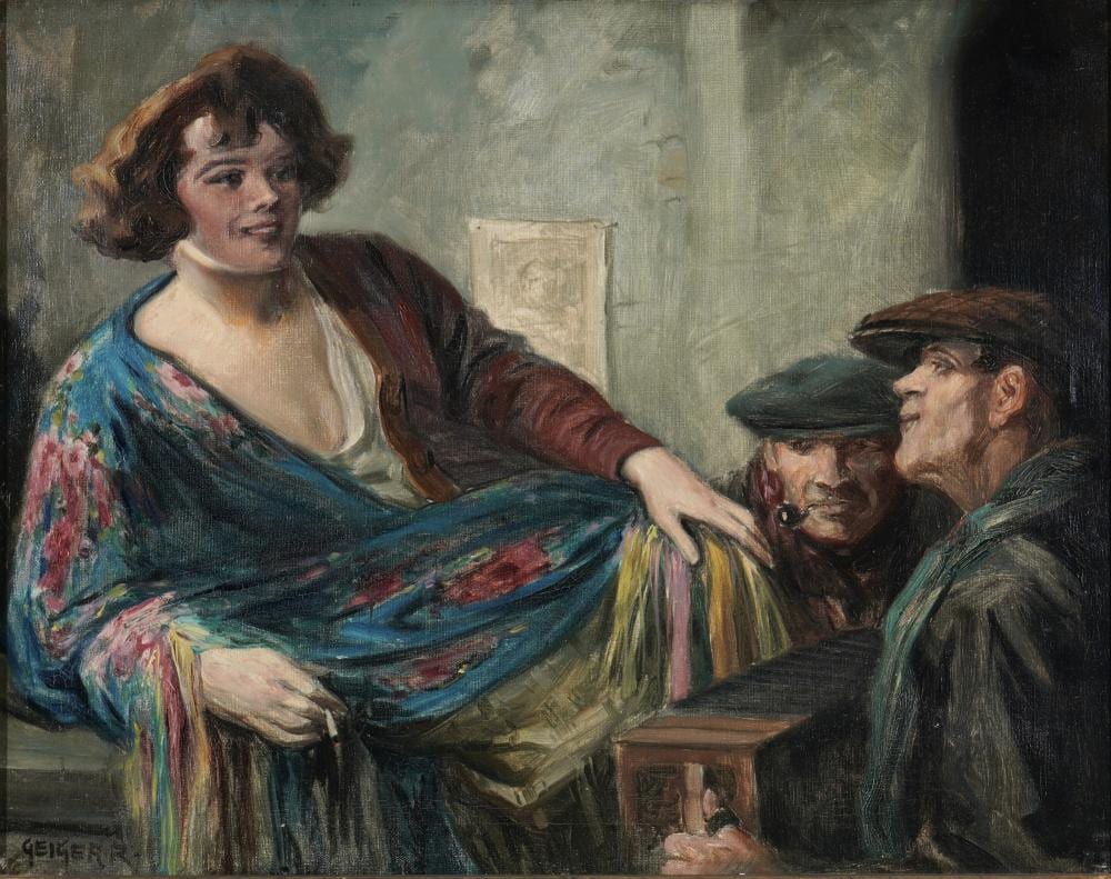 Richard Geiger comparable auction result: richard geiger 1870 1945 the bar singer