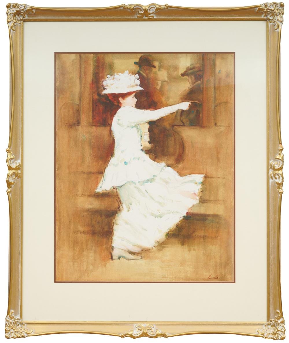 Gerrard Lants comparable auction result: gerrard lants 1927 1998 shopping watercolour 68x53cm