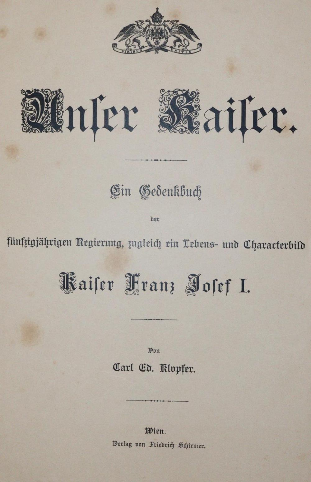 Franz Josef comparable auction result: franz josef kaiser