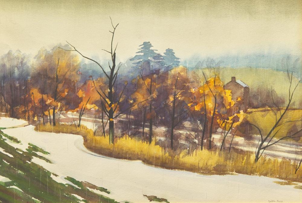 Harry Leith-Ross comparable auction result: harry leith ross american 1886 1973 rain in winter