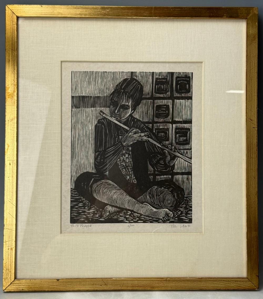 Ruth Leaf comparable auction result: ruth leaf signed and numbered art print flute player