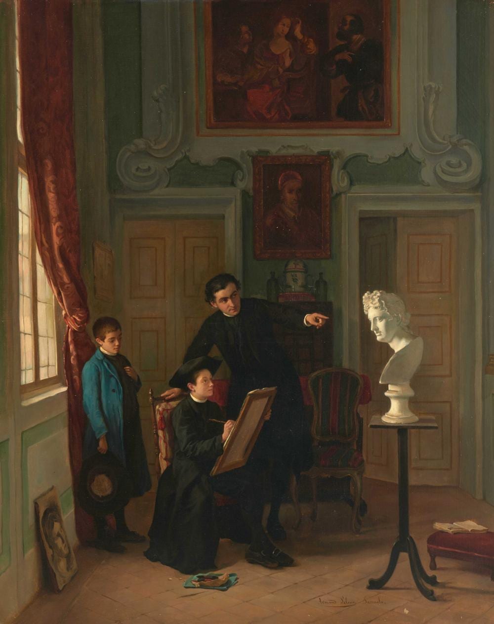 Armand Hubert Simon Leleux comparable auction result: armand hubert simon leleux