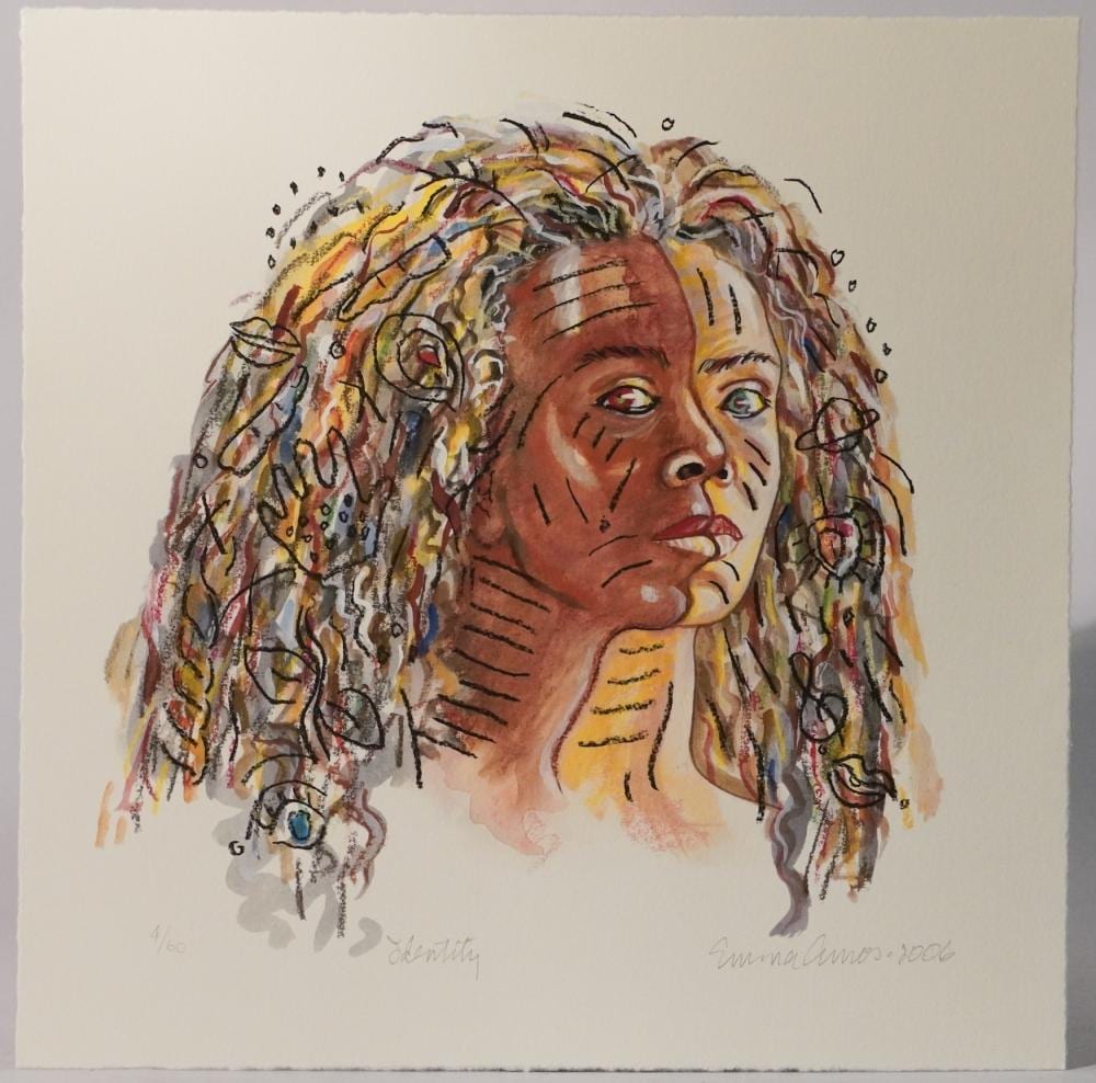 Emma Amos comparable auction result: emma amos