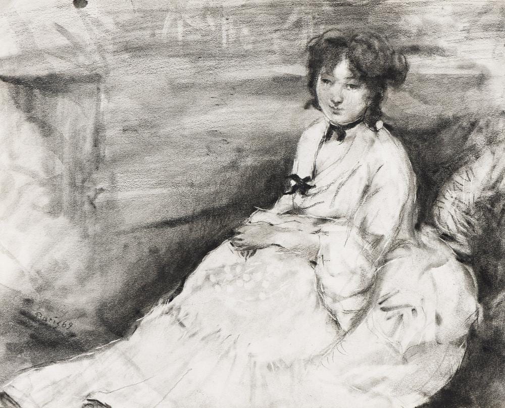 Edoardo Dalbono comparable auction result: edoardo dalbono 1841 1915 portrait of a young woman 1869