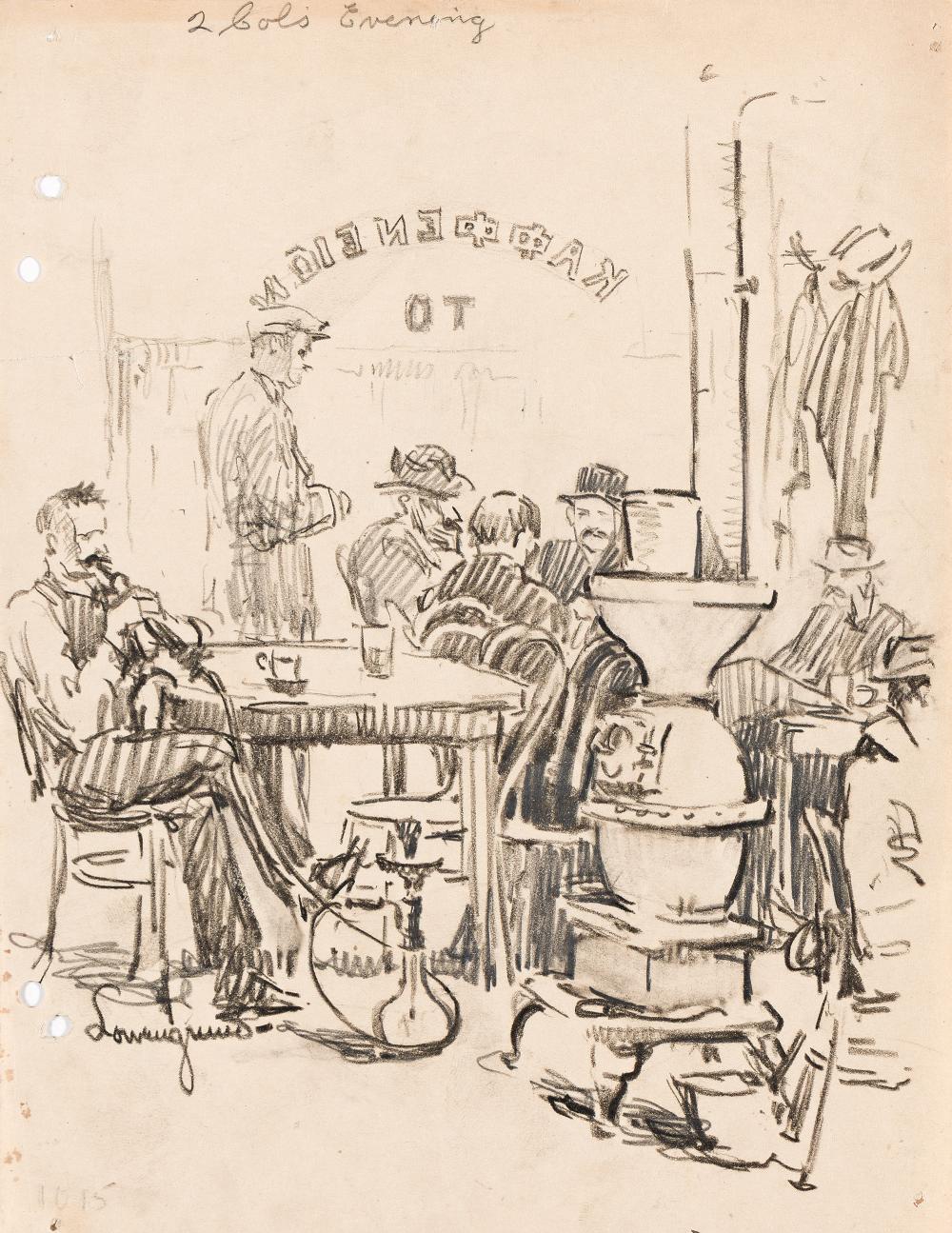 Margaret Lowengrund comparable auction result: margaret lowengrund 1902 1957 three drawings for the new york post circa 1920