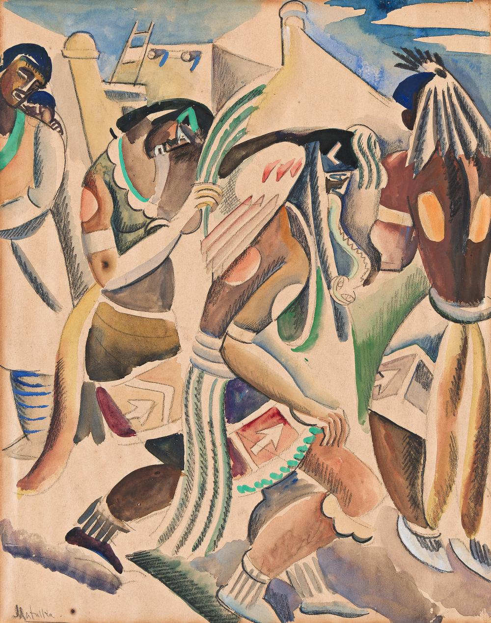Jan Matulka comparable auction result: jan matulka 1890 1972 indians