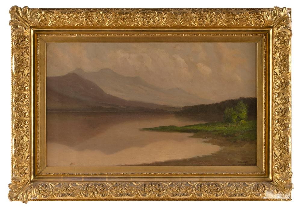bryant chapin massachusetts 1859 1927 macgillicuddy s reeks killarney lower lake oil on canvas 16 x 27 framed · Eldred's · 2025-09-17 Bryant Chapin comparable auction result: bryant chapin massachusetts 1859 1927 macgillicuddy s reeks killarney lower lake oil on canvas 16 x 27 framed