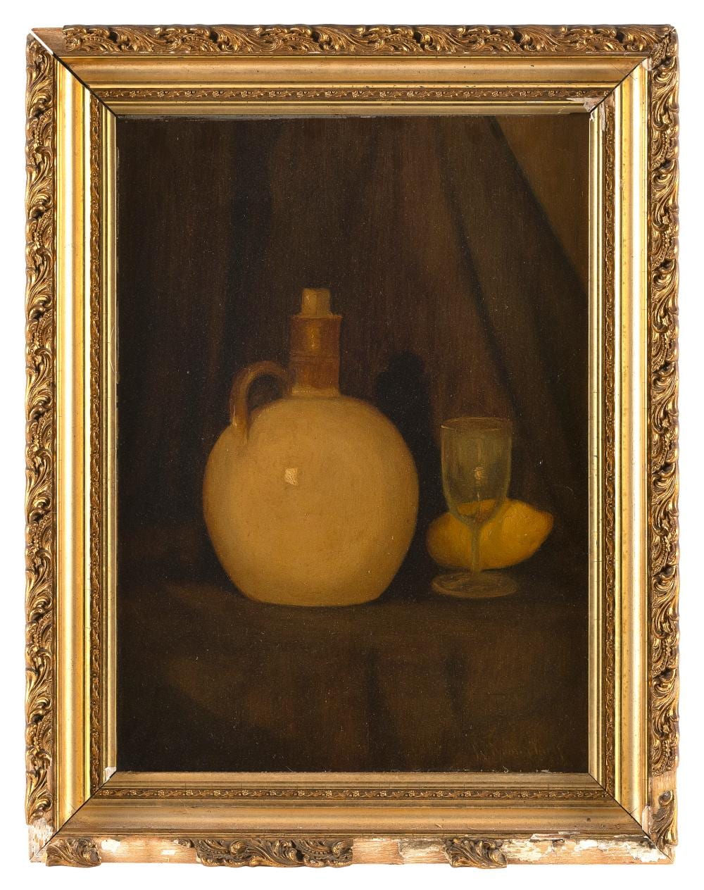 C. Myron Clark comparable auction result: c myron clark massachusetts 1858 1925 still life of a jug a wineglass and a lemon oil on board 17 x 12 framed 21 x 17