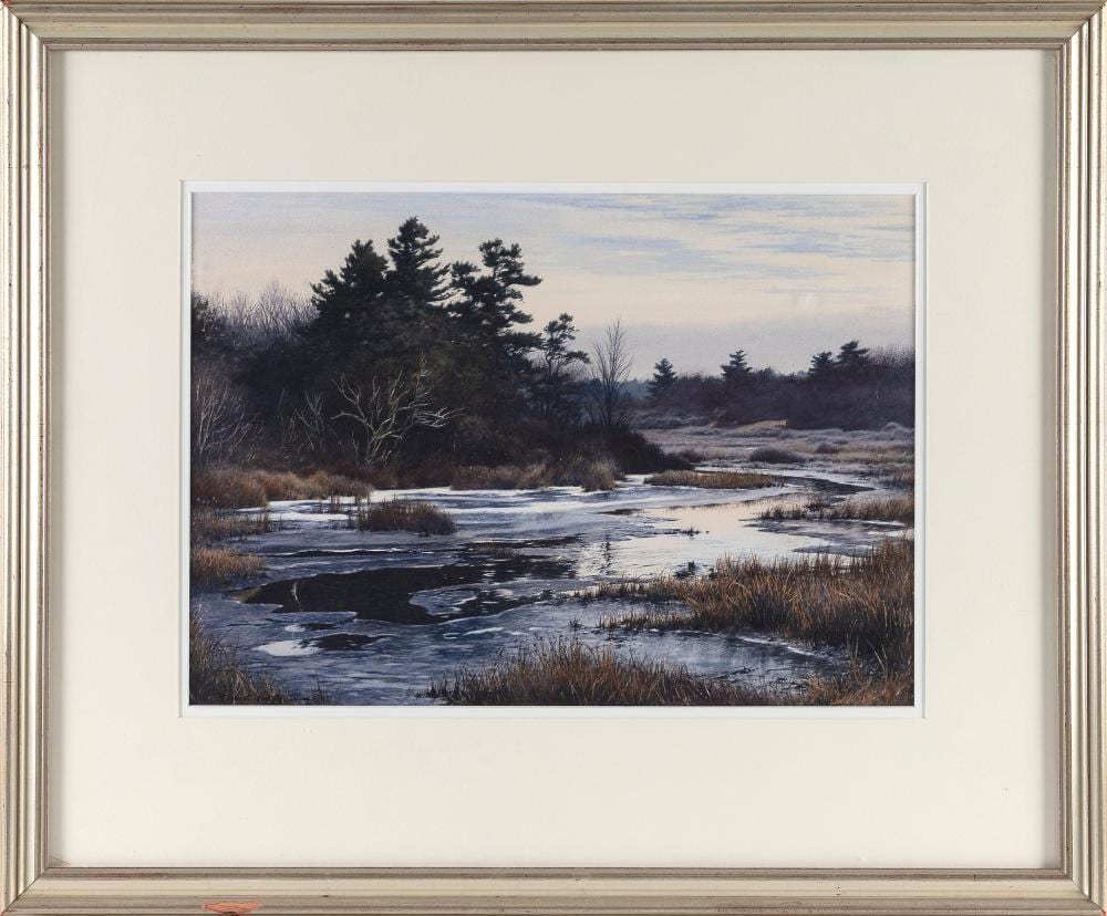 Robert Verity Clem comparable auction result: robert verity clem massachusetts connecticut 1933 2010 marsh scene watercolor on paper 11 75 x 15 75 sight framed 21 x 26