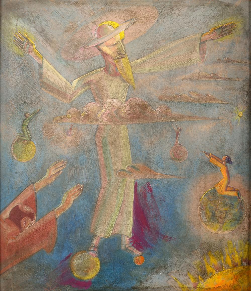 Paul Knothe comparable auction result: paul knothe alle welten flehen dich an um 1950