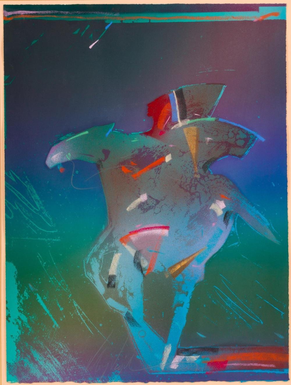 Veloy Joseph Vigil comparable auction result: veloy joseph vigil original acrylic mixed media painting