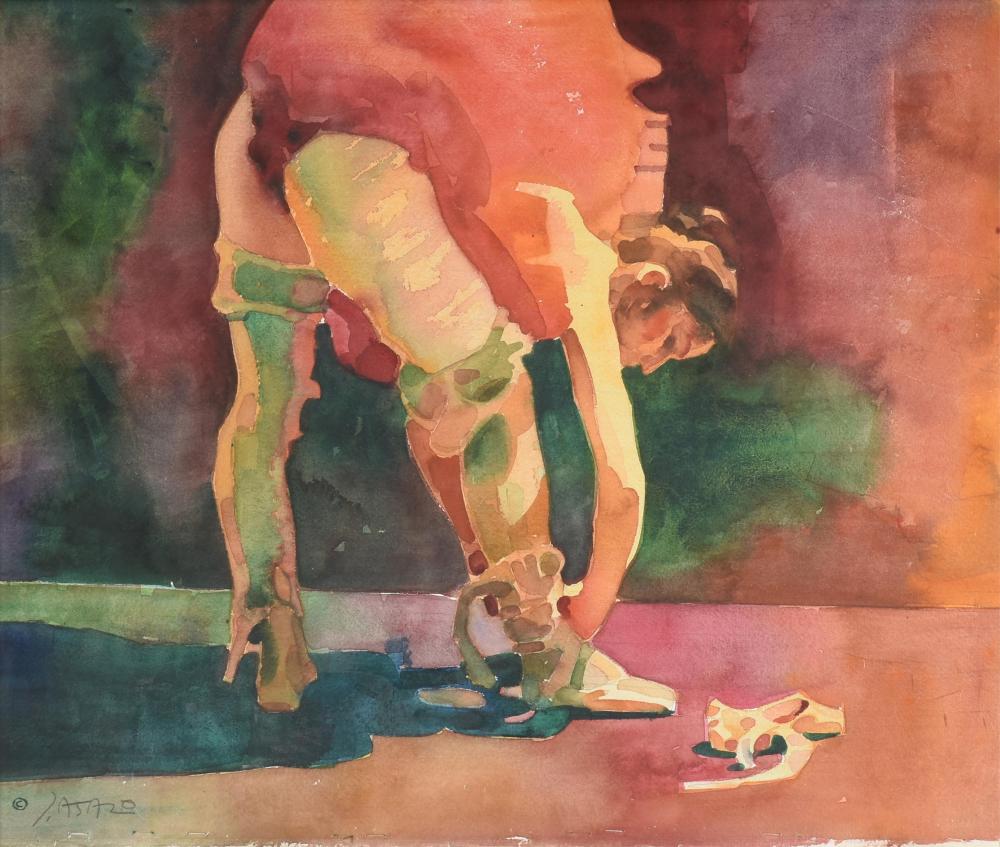 john asaro american b 1937 dancer tying her shoe 1983 22 x 26 in 55 9 x 66 cm frame 30 3 4 x 34 3 8 in 78 1 x 87 3 cm · Simpson Galleries, LLC · 2025-09-13 John Asaro comparable auction result: john asaro american b 1937 dancer tying her shoe 1983 22 x 26 in 55 9 x 66 cm frame 30 3 4 x 34 3 8 in 78 1 x 87 3 cm