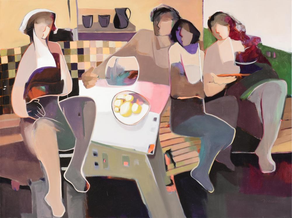 hessam abrishami iranian american b 1951 tea party 2000 36 x 48 in 91 4 x 121 9 cm · Simpson Galleries, LLC · 2025-09-13 Hessam Abrishami comparable auction result: hessam abrishami iranian american b 1951 tea party 2000 36 x 48 in 91 4 x 121 9 cm