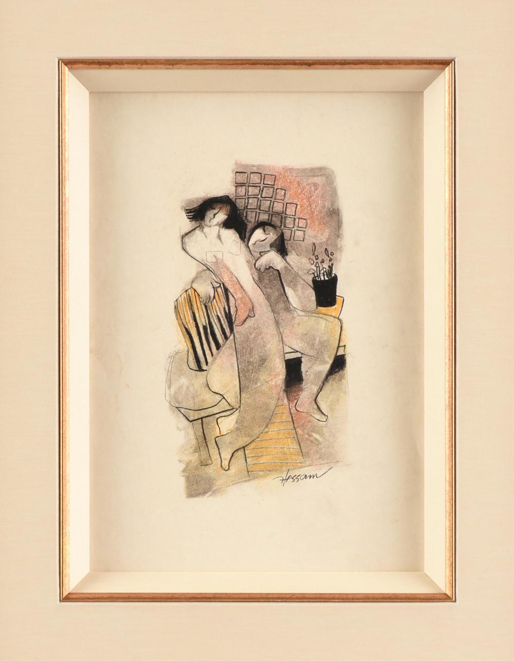 hessam abrishami iranian american b 1951 two figures untitled circa 2002 image 12 x 8 in 30 5 x 20 3 cm frame 25 1 4 x 21 1 4 in 64 1 x 54 cm · Simpson Galleries, LLC · 2025-09-13 Hessam Abrishami comparable auction result: hessam abrishami iranian american b 1951 two figures untitled circa 2002 image 12 x 8 in 30 5 x 20 3 cm frame 25 1 4 x 21 1 4 in 64 1 x 54 cm