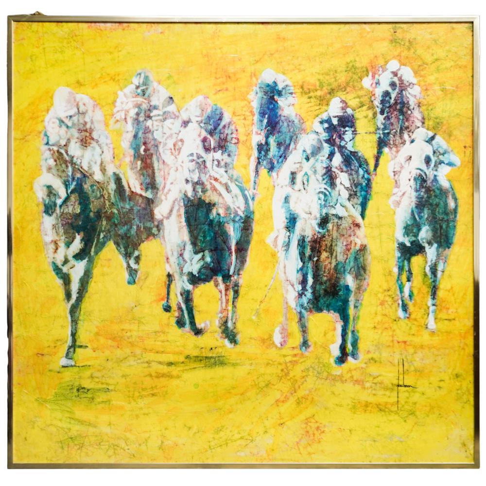 Edna Glaubman comparable auction result: edna glaubman 1919 1986 usa horse races oil on canvas