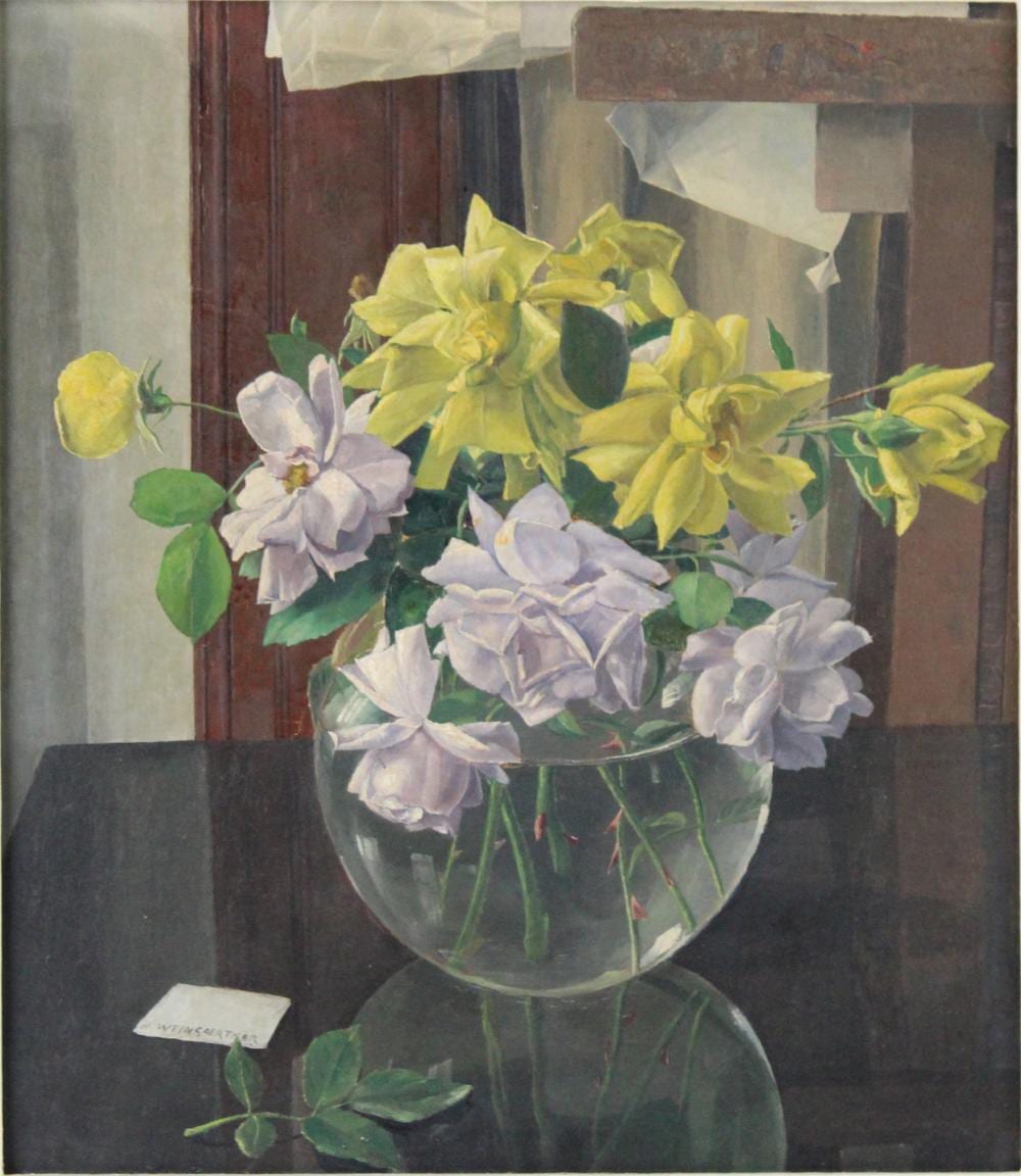 Hans Weingaertner comparable auction result: hans weingaertner 1896 1970 still life of flowers oil on board