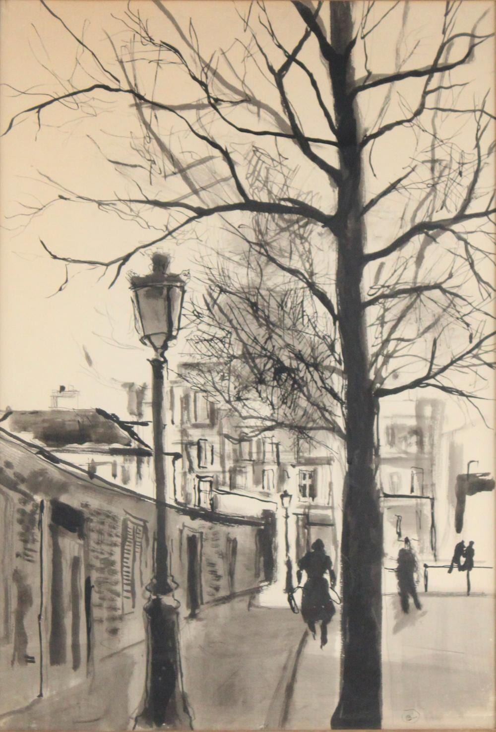 Bernard Lamotte comparable auction result: bernard lamotte american french 1903 1983 street scene ink on paper