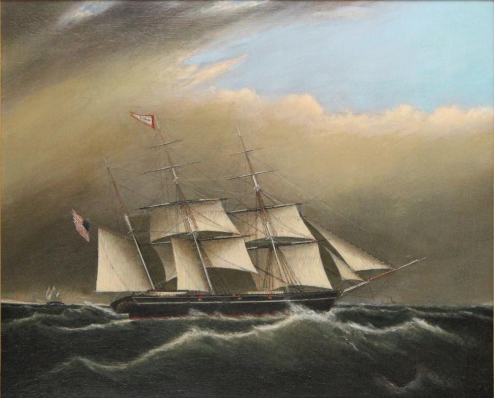 Clement Drew comparable auction result: clement drew 1806 1889 portrait of a ship oil on canvas