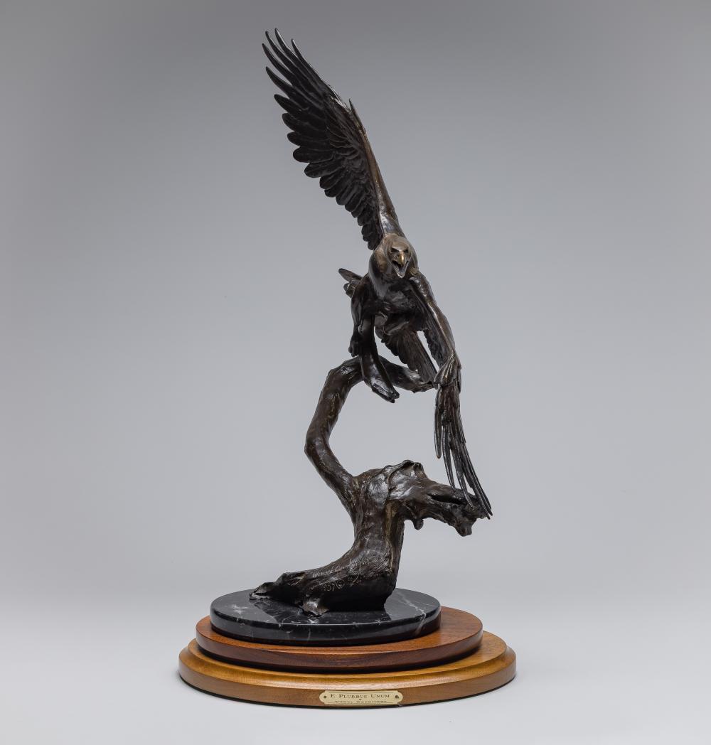 Veryl Goodnight comparable auction result: veryl goodnight american b 1947 e pluribus unum bronze sculpture